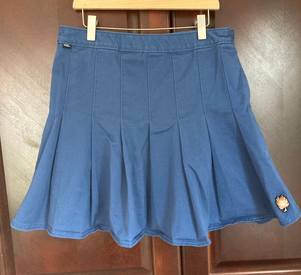 Vans - Retro Punk Blue Sunset Pleated Skater Mini Skirt - 29/M